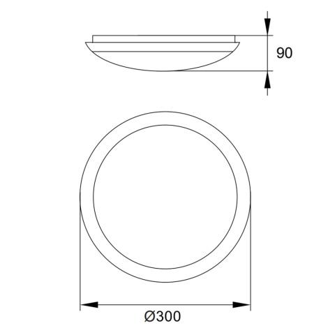 Lampa Plafon LED 16W KATIA 1600LM 4000K Czujnik BEMKO