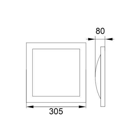Lampa sufitowa Plafon TOFIR PHS 2xE27 IP40 kwadrat BEMKO