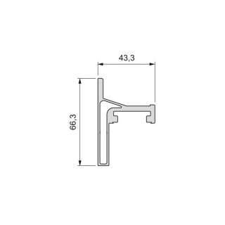 Mocowanie Railway do montażu na ścianie do drzwi przesuwanych EMUCA