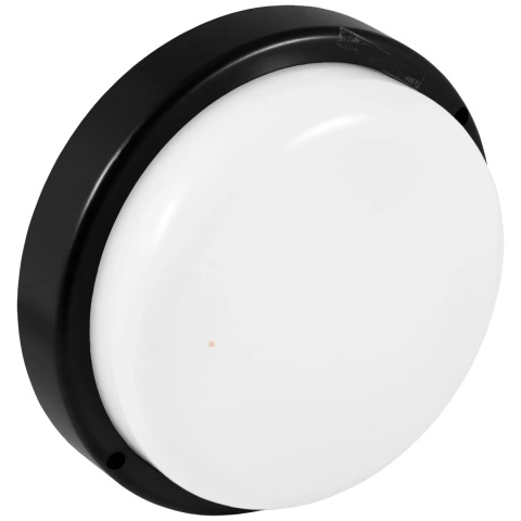 Oprawa LED KANLO OKRĄGŁA 12W 1150LM 4000K IP54 Czujnik Czarna BEMKO