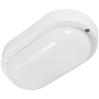 Oprawa LED KANLO OWALNA 8W 760LM 4000K IP54 Biała czujnik BEMKO