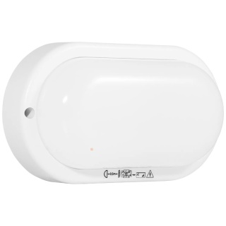 Oprawa LED KANLO OWALNA 8W 760LM 4000K IP54 Biała czujnik BEMKO