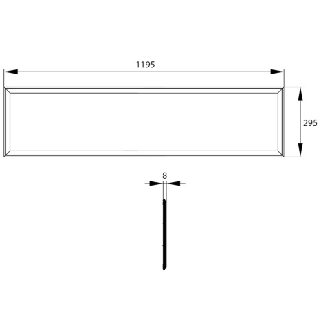 Panel LED natynkowy 120×30 MIDAL PLM 40W biały zimny BEMKO
