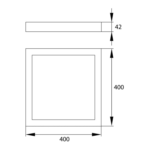 Panel LED natynkowy 40×40 DENAR BLD 32W 4K Czarny BEMKO