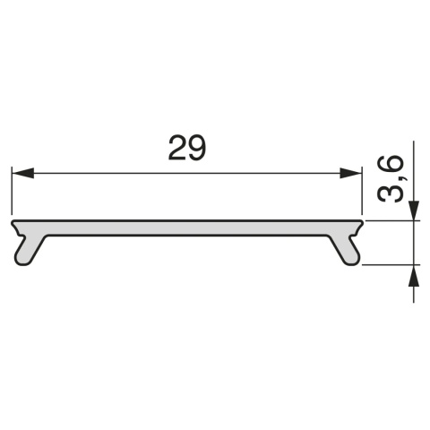 Profil maskujący do szyny dolnej Placard 74 Biały 3.9m