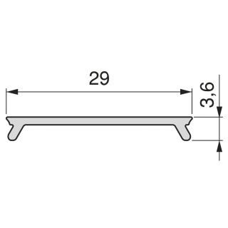 Profil maskujący do szyny dolnej Placard 74 Mat 2.35m