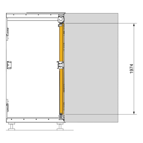 Profil pionowy 1974mm Concepta3 do drzwi przesuwnych 25kg Emuca