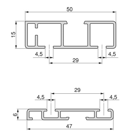 System natynkowy FLOW 2 do szafy z drzwiami przesuwnymi - zestaw czarny EMUCA