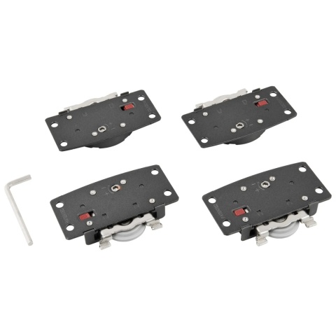 System natynkowy FLOW 2 do szafy z drzwiami przesuwnymi - zestaw czarny EMUCA