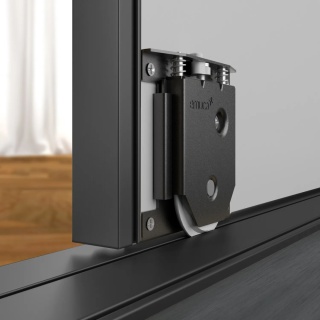 Tor dolny na klipsy do drzwi przesuwnych Placard 74 Antracyt 3.9m