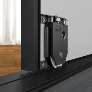 Tor dolny na klipsy do drzwi przesuwnych Placard 74 Czarny 2.35m