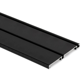 Tor dolny na klipsy do drzwi przesuwnych Placard 74 Czarny 3.9m