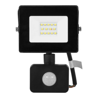 Halogen Lampa Naświetlacz LED 10W biały neutralny z czujnikiem ruchu BEMKO