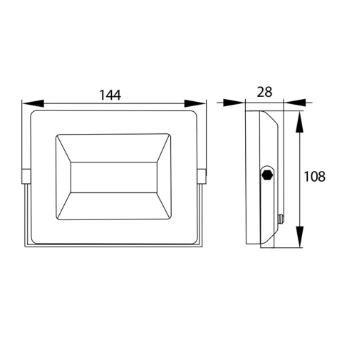 Halogen Lampa Naświetlacz LED 20W biały zimny BEMKO
