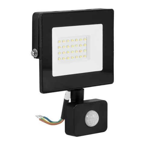 Halogen Lampa Naświetlacz LED 20W biały zimny z czujnikiem ruchu BEMKO