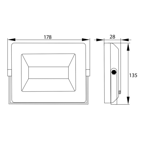 Halogen Lampa Naświetlacz LED 30W biały neutralny BEMKO