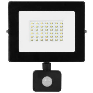 Halogen Lampa Naświetlacz LED 30W biały zimny z czujnikiem ruchu BEMKO