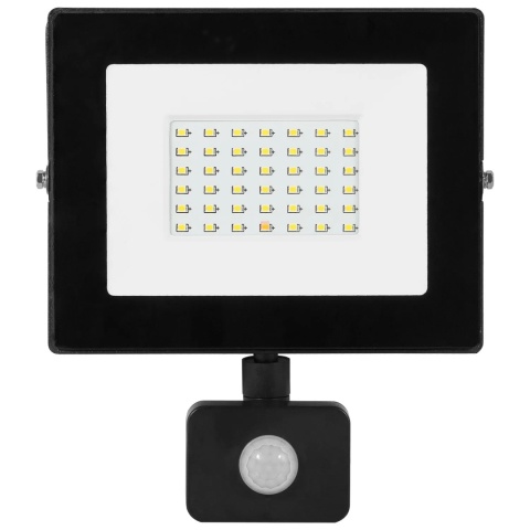 Halogen Lampa Naświetlacz LED 30W biały zimny z czujnikiem ruchu BEMKO