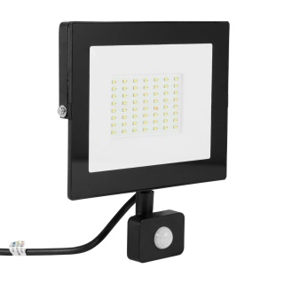 Halogen Lampa Naświetlacz LED 50W biały zimny z czujnikiem ruchu BEMKO