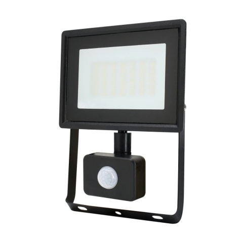 Halogen Lampa Naświetlacz LED LFK2 30W biały zimny z czujnikiem ruchu BEMKO