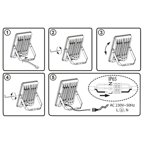 Halogen Lampa Naświetlacz LED PRAJNA 100W zmienna barwa IP65 BEMKO
