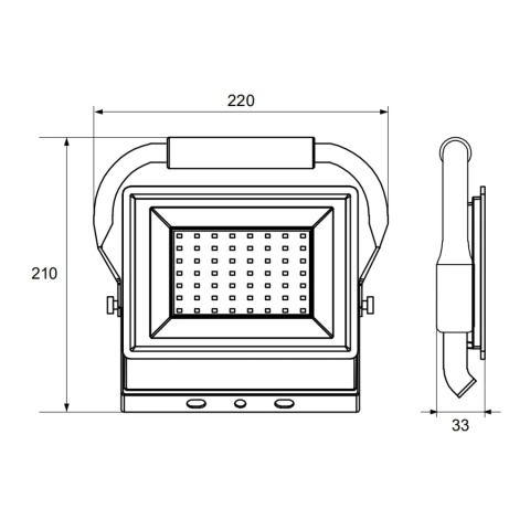 Halogen Naświetlacz LED LFK2 przenośny 50W biały zimny BEMKO