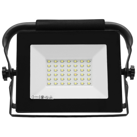 Halogen Naświetlacz LED przenośny KASTEL 30W biały zimny BEMKO