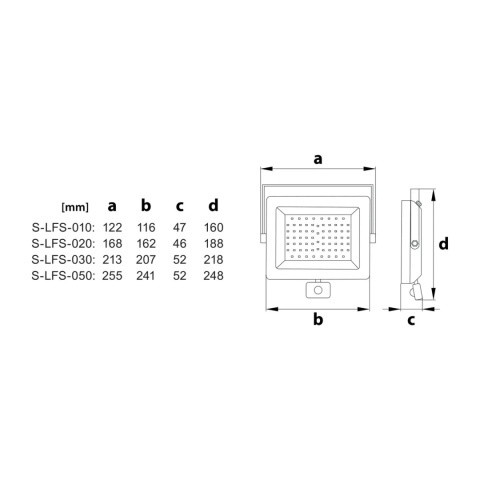 Halogen Naświetlacz LED przenośny LOFOT 20W biały neutralny z czujnikiem ruchu BEMKO
