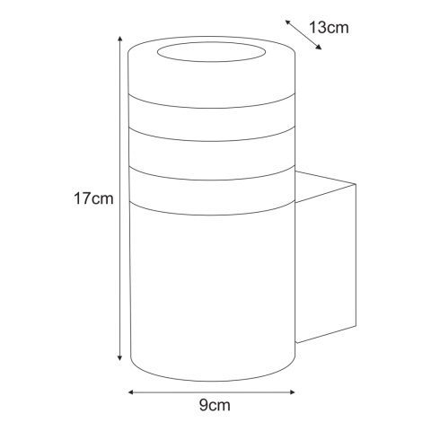 Kinkiet elewacyjny o nowoczesnym wyglądzie, na E27 K-8205 z serii SOLIN