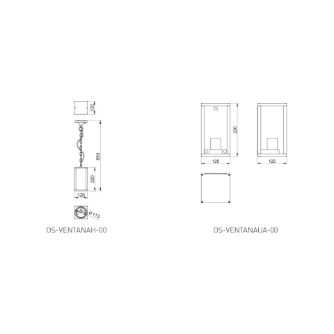Kinkiet ogrodowy Czarny z serii Ventana E27 GTV