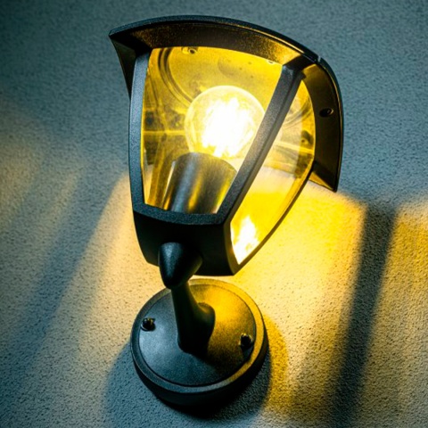 Kinkiet ogrodowy dolny MARINA czarny GTV