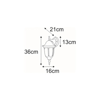 Kinkiet zewnętrzny K-5007A/N DOWN Czarny z serii VASCO