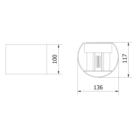 Lampa elewacyjna Kinkiet LED MISSOURI okrągła szara 4000K GTV
