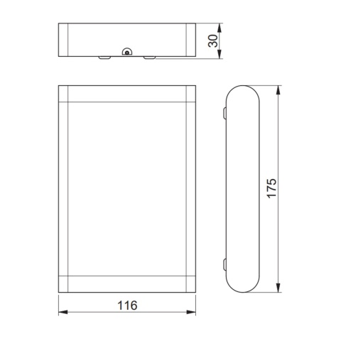 Lampa elewacyjna Kinkiet LED VALLA 12W 4000K czarna GTV