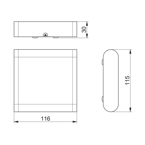 Lampa elewacyjna Kinkiet LED VALLA 8W 4000K czarna GTV