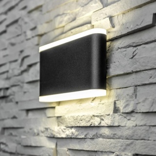 Lampa elewacyjna Kinkiet LED VALLA 8W 4000K czarna GTV