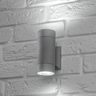 Lampa elewacyjna dwukierunkowa Kinkiet BALEO szara 2xGU10 GTV