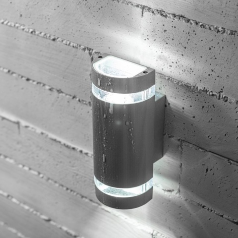 Lampa elewacyjna dwukierunkowa Kinkiet SILVA szara GTV