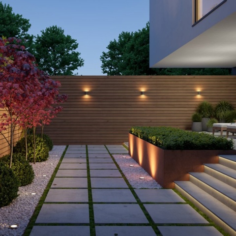 Lampa elewacyjna dwukierunkowa Kinkiet TIAGO czarna GTV