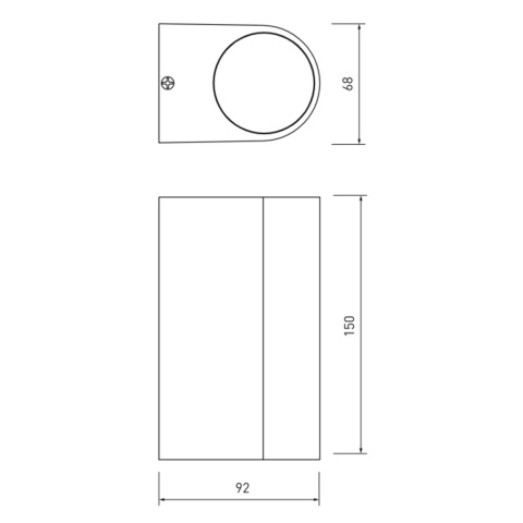 Lampa elewacyjna dwukierunkowa Kinkiet TIAGO czarna GTV
