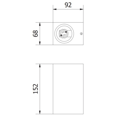 Lampa elewacyjna dwukierunkowa Kinkiet TIAGO kwadratowa czarna GTV