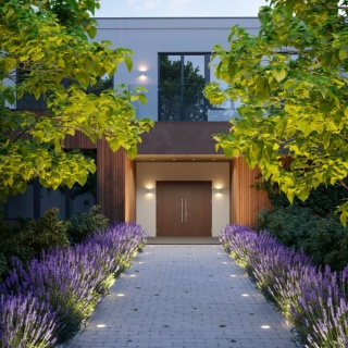 Lampa elewacyjna dwukierunkowa Kinkiet TIAGO kwadratowa inox GTV