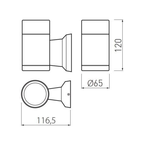Lampa elewacyjna jednokierunkowa Kinkiet BALEO szara E27 GTV