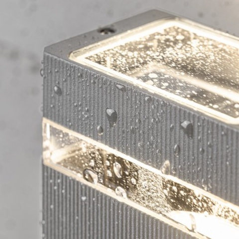 Lampa elewacyjna jednokierunkowa Kinkiet NESSA szara GTV