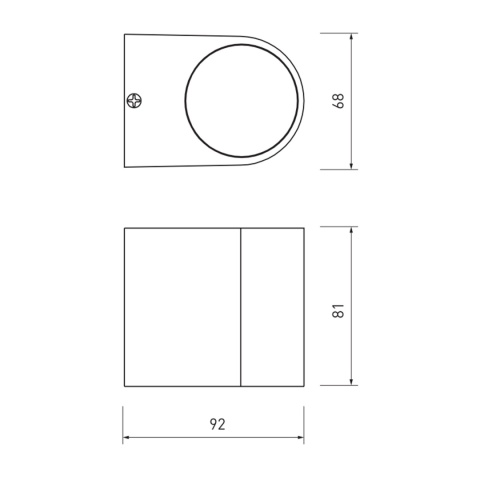 Lampa elewacyjna jednokierunkowa Kinkiet TIAGO czarna GTV