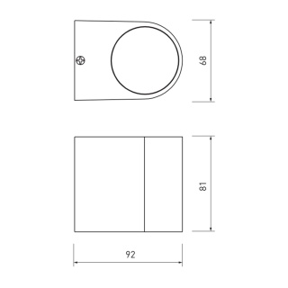 Lampa elewacyjna jednokierunkowa Kinkiet TIAGO inox GTV