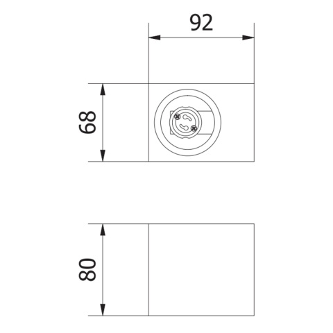Lampa elewacyjna jednokierunkowa Kinkiet TIAGO kwadratowa czarna GTV