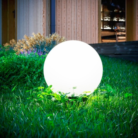Lampa ogrodowa kula fi 38cm Marmo GTV