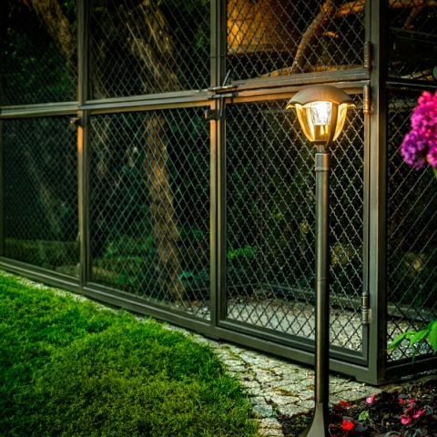 Lampa ogrodowa stojąca słupek 100cm GRANDE czarna GTV