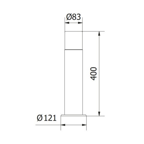 Lampa ogrodowa stojąca słupek 40cm CORTA grafit GTV